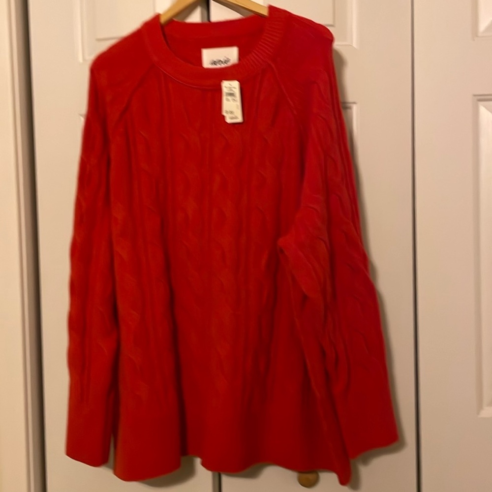 New with tags! Aerie Red textured sweater
